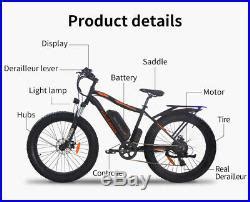 aostirmotor electric mountain bike   fat tire ebike   ah