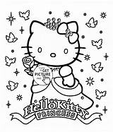 Coloring Kitty Hello Princess Pages Girls Printable Cat Kids Color Getcolorings Unique Bubakids sketch template