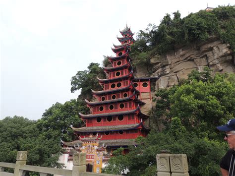 shibaozhai pagoda   yangtze river china july  pagoda