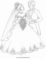 Brautpaar Malvorlage Ausmalen sketch template