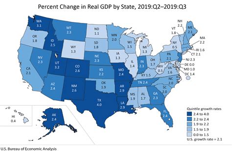 Gross Domestic Product By State Third Quarter 2019 U S Bureau Of