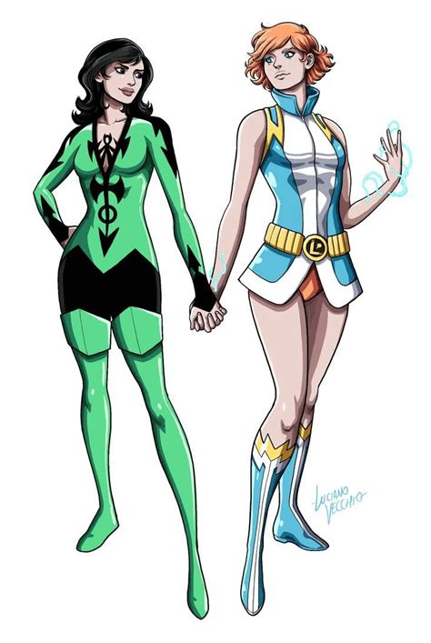 Shrinking Violet And Lightning Lass By Lucianovecchio On Deviantart