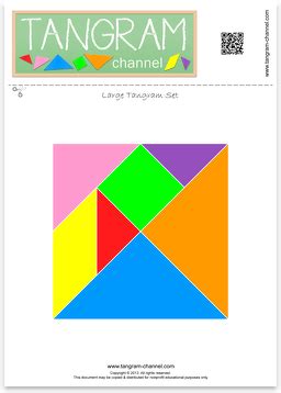 set  tangram pieces  template providing teachers