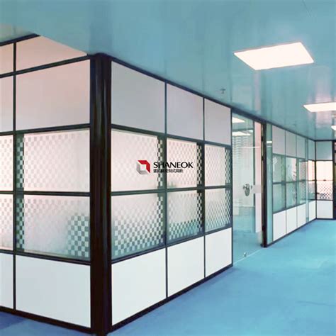 China Decorative Office Half Glass Wall Partition Mdf Office Partition