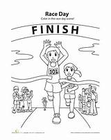 Sports Race Kids Colouring Coloring Running Pages Run Track Worksheets Party Country Cross Drawing Worksheet School Preschool Girls Girl Jesus sketch template