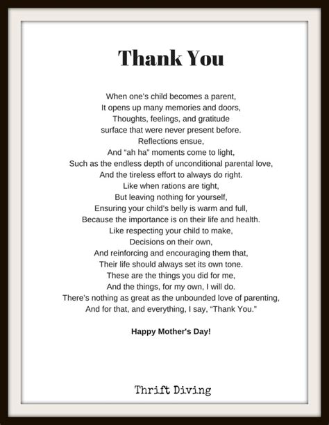 mothers day poem mothers day gift idea