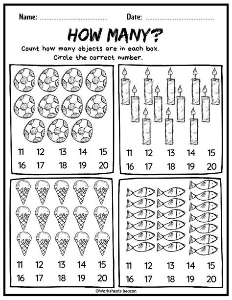 worksheets   students learn  count numbers