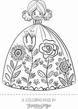 Flower Girl Coloring Pages Getcolorings Color Archives sketch template