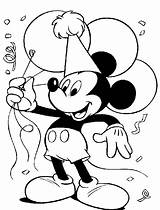 Mickey Coloring Pages Mouse Disney Birthday Printable Happy Kids Color Para Minnie Print Printables Sheet Christmas Cards Party Clubhouse Character sketch template