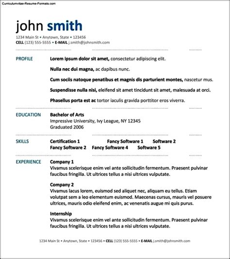 job resume template  samples examples format resume