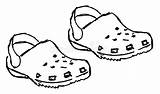 Crocs sketch template