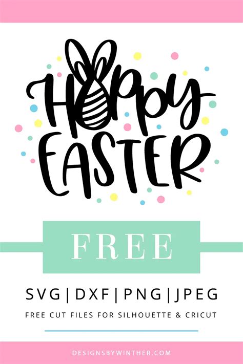 hoppy easter svg file designs  winther