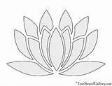 Stencils Protea Lotusblume Schablone Blumen Freestencilgallery Proteas Pot sketch template