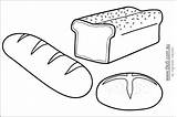 Bread Printable Loaf Template Templates Coloring Food Clipart Drawing Kids Colouring Pages Colour Communion Breads Language First Literacy Pane Il sketch template
