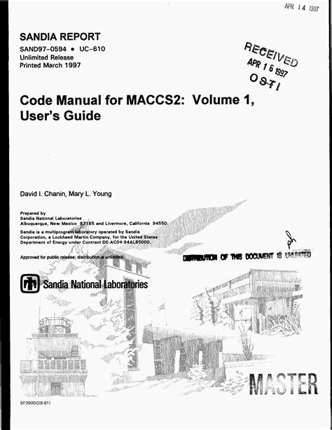 code manual  maccs volume  users guide page    unt