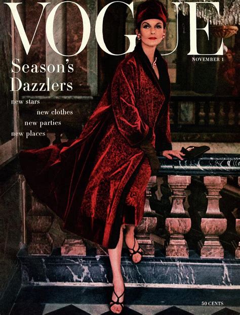 A Vogue Cover Of Anne St Marie Wearing A Dior Photograph By Henry Clarke