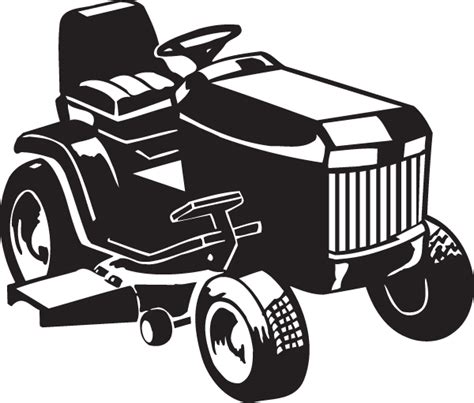 riding lawn mower sticker decal city