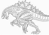 Godzilla Coloring Pages Sheets Book Printable Colouring Choose Board Space sketch template