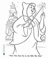 Cinderella Coloring Pages Fairy Godmother Printable sketch template