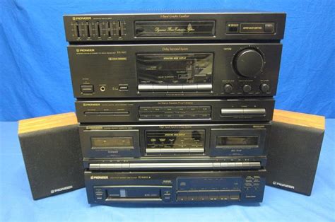 pioneer home stereo system double cassette deck receiver