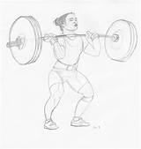 Drawing Weightlifting Sketch Paintingvalley Weight Drawings August sketch template