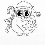 Coloring Christmas Pages Owl Owls Printable Sheets Uil Kerstmis Kleurplaten Afkomstig Van Make Digi Choose Board sketch template