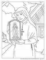 Divine Mercy Faustina Catholic Kolorowanki Chaplet Kowalska Katolicka Szkoła Saints Artykuł sketch template