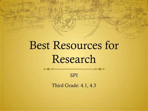 resources  research