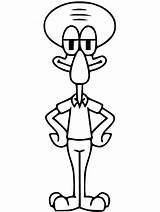 Squidward Tentacles Coloring Pages Zombie Printable Drawing Kids sketch template