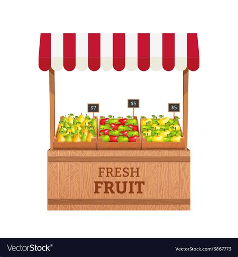fruit stand royalty  vector image vectorstock