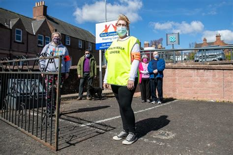 kirrie connections takes steps  road   opening   walking group