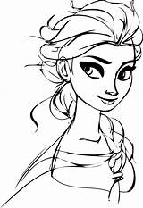 Elsa Coloring Pages Frozen Disney Princess Anna Drawing Printable Muslim Body Kids Color Print Sheets Look Getcolorings Template Wecoloringpage Face sketch template