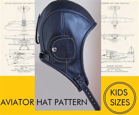kids sizes aviator hat patternsewing pattern