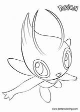 Pokemon Celebi Draw Drawing Step Coloring Pages Template sketch template
