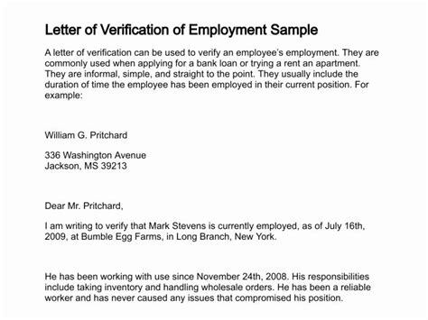 sample employee verification letter   letter  verification