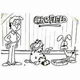 Garfield Coloring Pages Jon Arbuckle Odie Gang Arlene Nermal Printable Top Toddler sketch template