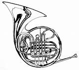 Horn Horns Trumpet sketch template