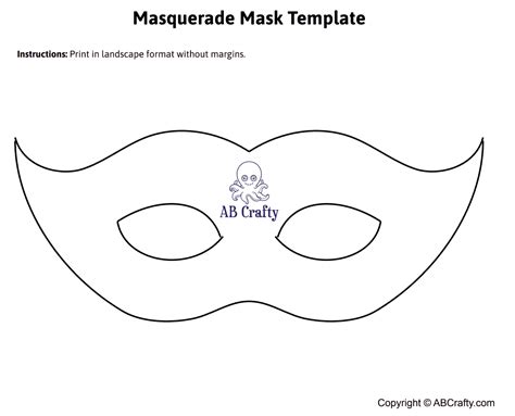 masquerade mask template  printable  ab crafty
