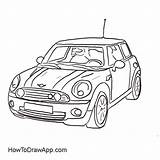 Mini Cooper Car Coloring Drawing Clipart Pages Draw Sketch Classic Drawings Line Body Royce Cars Man Old Outline Getdrawings Fashioned sketch template