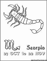 Coloring Scorpio Pages Printable Getcolorings Fun sketch template