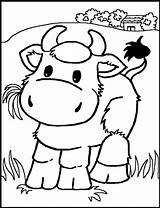 Coloring Pages Cow Animal Color Printable Animals Kids Sheets Sheet Farm Cows Baby Print Found Plate Gif sketch template