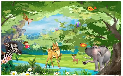 gambar hutan kartun haiwan hutan kartun gambar  gratis imej  format jpg