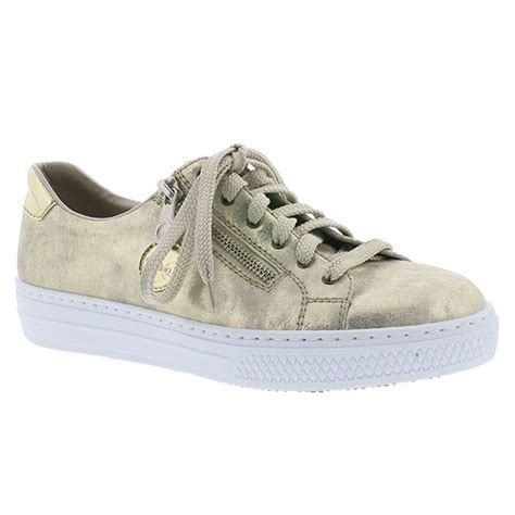 womens ll  beigelight gold leather lace  trainers trainers women lace  trainers