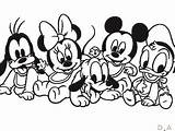 Mickey Coloring Pages Baby Friends Mouse Printable Color Getdrawings Getcolorings Wwii sketch template