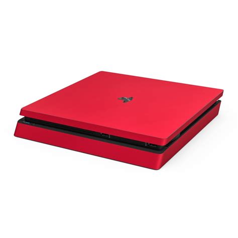 sony ps slim skin solid state red  solid colors decalgirl