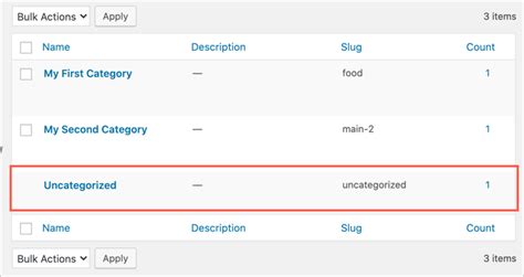 change uncategorized  setup default post category