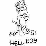 Peep Hellboy Transparent Simpson Bleed Durk Xcolorings Toppng 665px 56k Pngfind sketch template