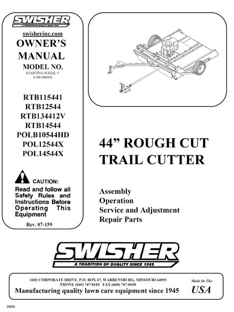 swisher  rough cut wiring diagram