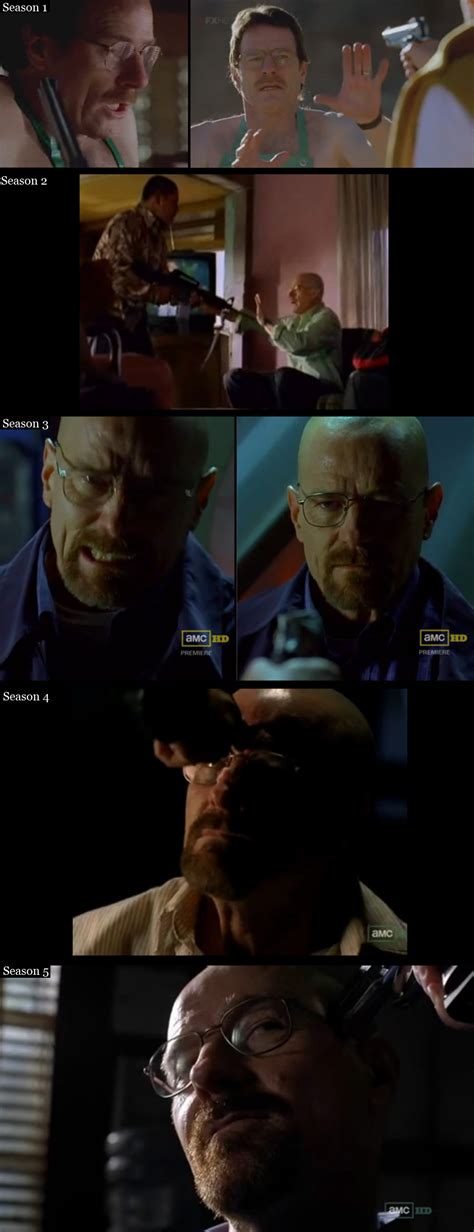 Breaking Bad The Evolution Of Walter White With A Gun In His Face