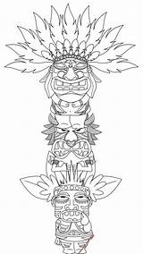 Totem Pole Coloring Pages Tiki Kids Printable Deviantart Poles Colouring Man Bestcoloringpagesforkids Totems Drawing Indian Sheets Adult Hawaiian Template Indians sketch template